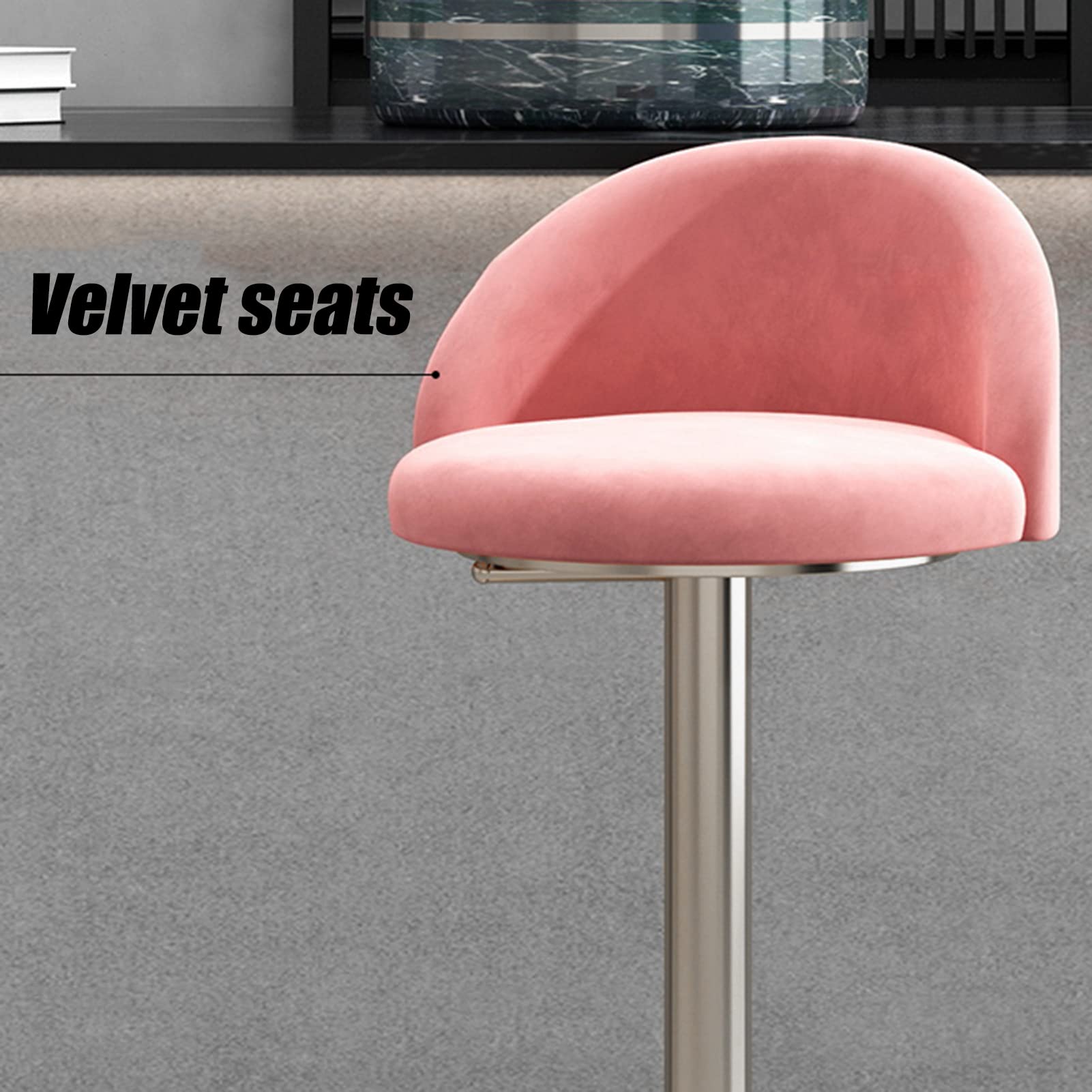 Amazon｜バースツール2点セット、シルバーフットレストラウンドベース